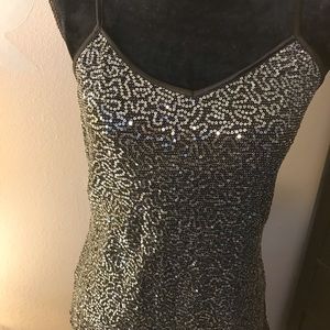 Silver/black sequenced Camisole